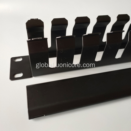 metal cable tie mount 19 inch 1U 12 ports Metal cable management Factory